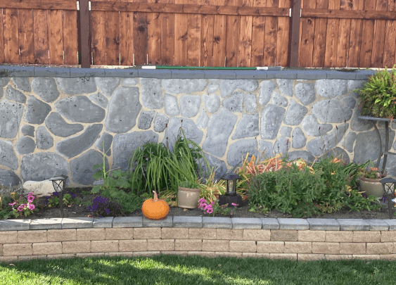 Painted concrete faux finish