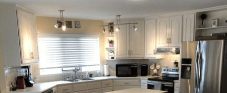 Repainted kitchen cabinets